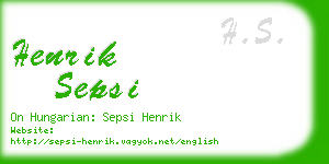henrik sepsi business card